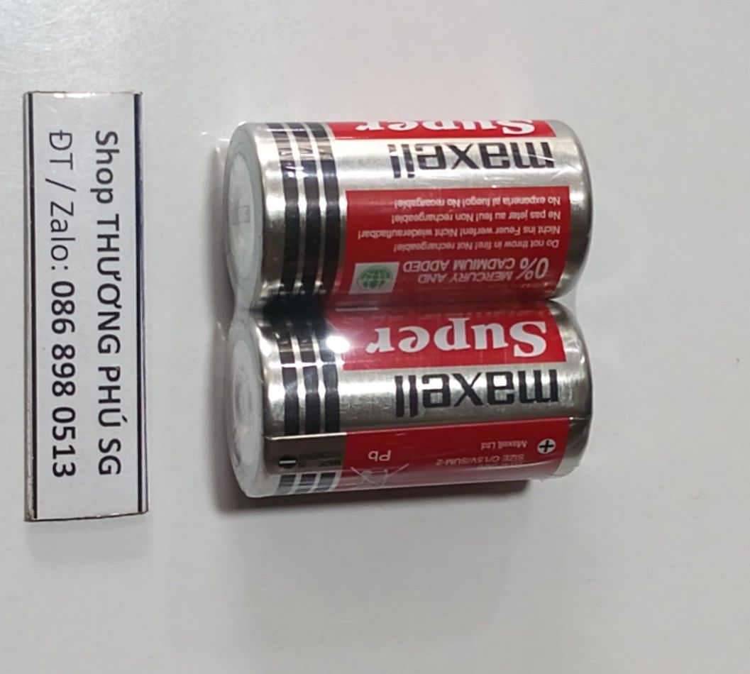 Pin C Maxell Super Power: R14P(AR) SIZE C/1.5V/SUM-2 (R14UT/2S): Cặp 2 viên