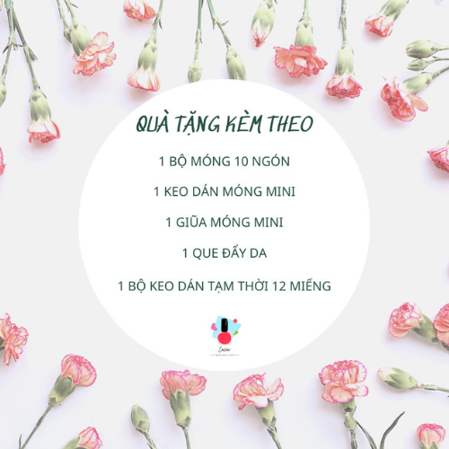 nail box, móng tay giả dài nhọn đính charm đá (tặng kèm keo dán dũa)
