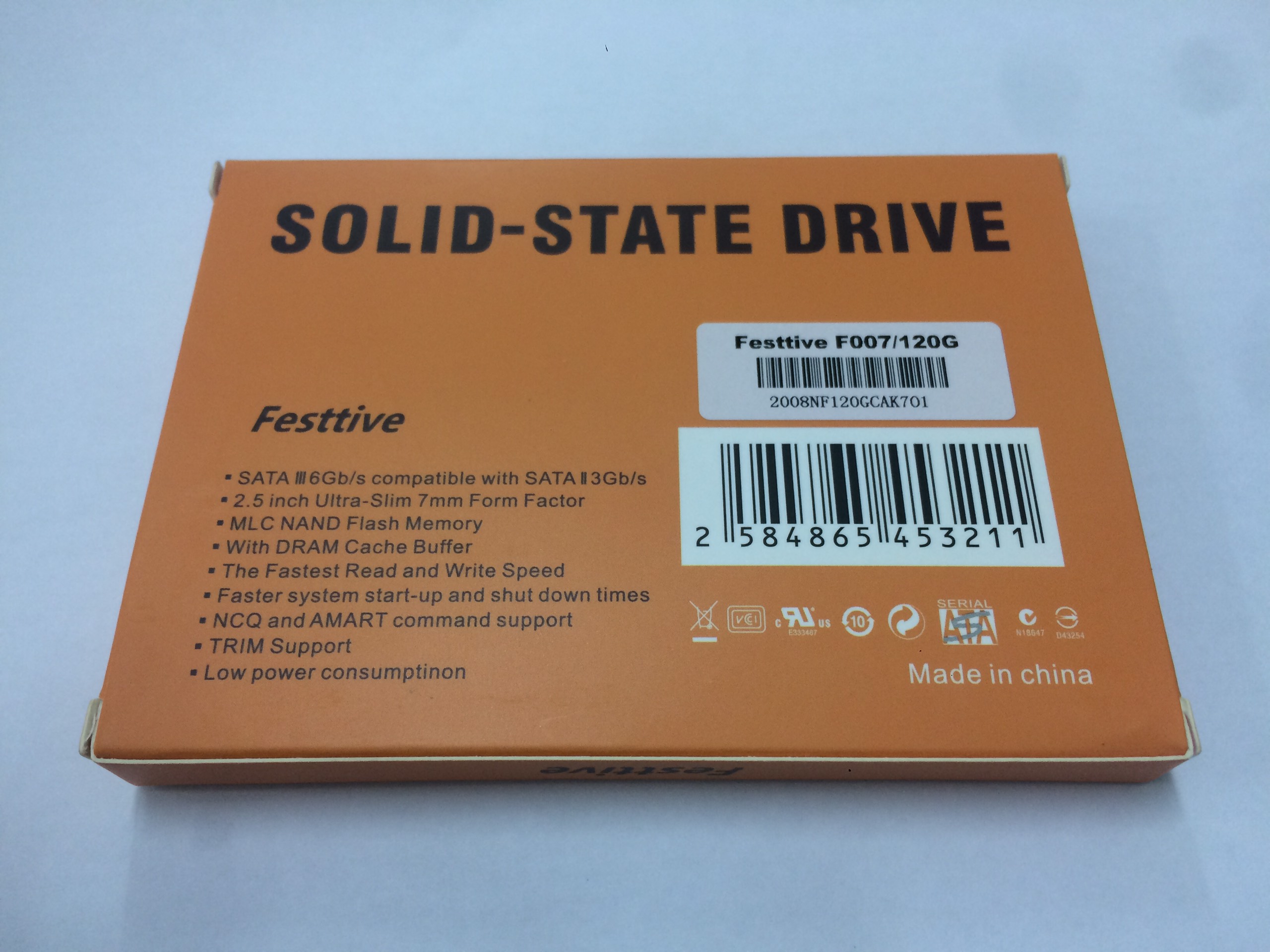 Ổ cứng SSD 120Gb Festtive - Chính Hãng