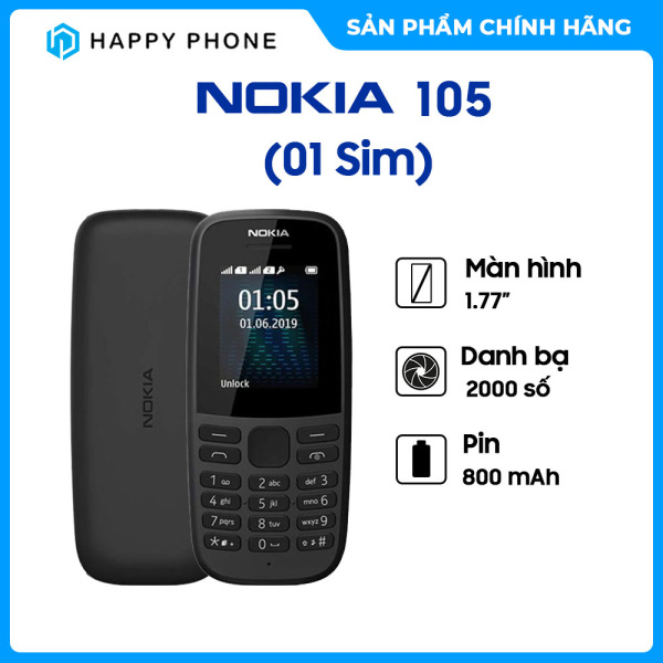 Điện Thoại Nokia 105 (01 SIM) - Hàng Chính Hãng, Mới 100%, Nguyên Seal | Bảo hành 12 tháng