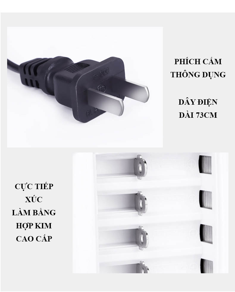 Bộ 4 Pin Tiểu Sạc AA 1200mAh + Sạc Pin