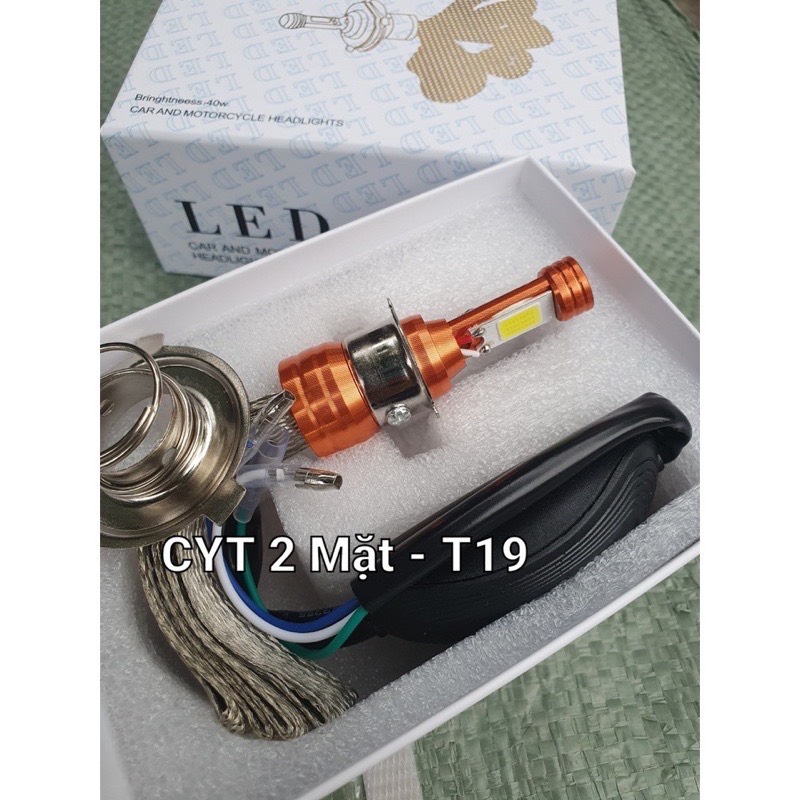 🔥ĐÈN PHA LED CYT 2 TIM LED H4🔥 (GIÁ 1 BÓNG)