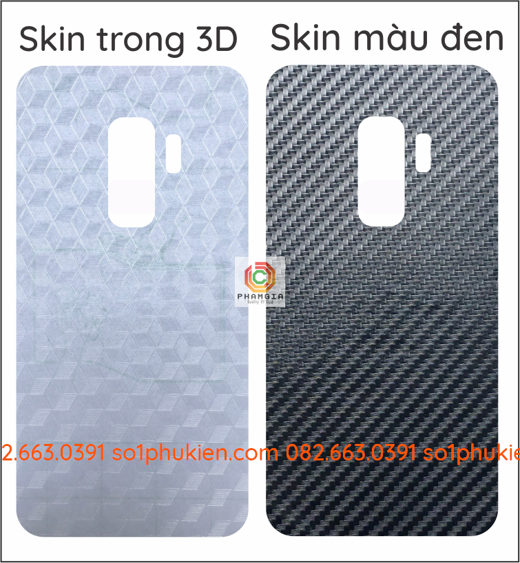 Dán carbon mặt sau Samsung Note 8 Note 9 7 FE S8 S9 Plus S7 edge 3D bảo vệ lưng máy