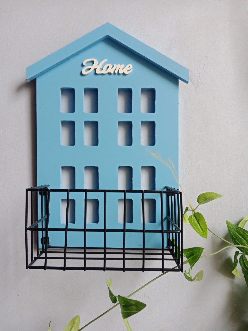 Giá gỗ trang trí hình ngôi nhà