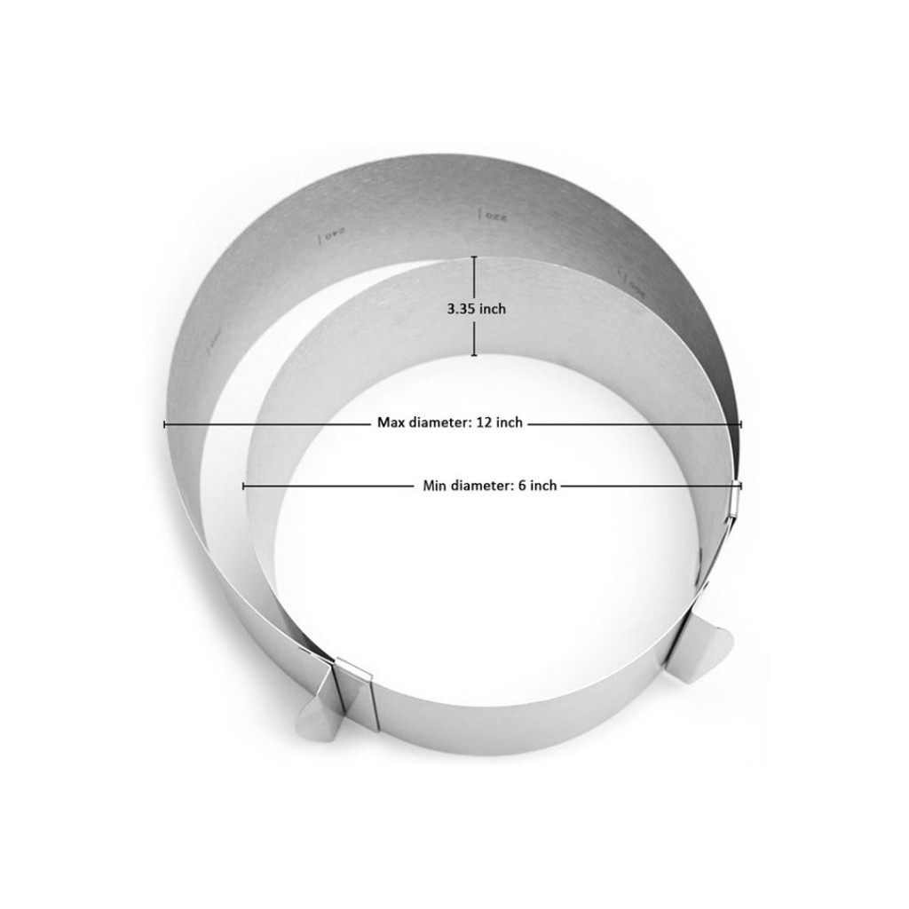 Khuôn Ring Mousse Chỉnh Tròn Thay Đổi Kích Thước