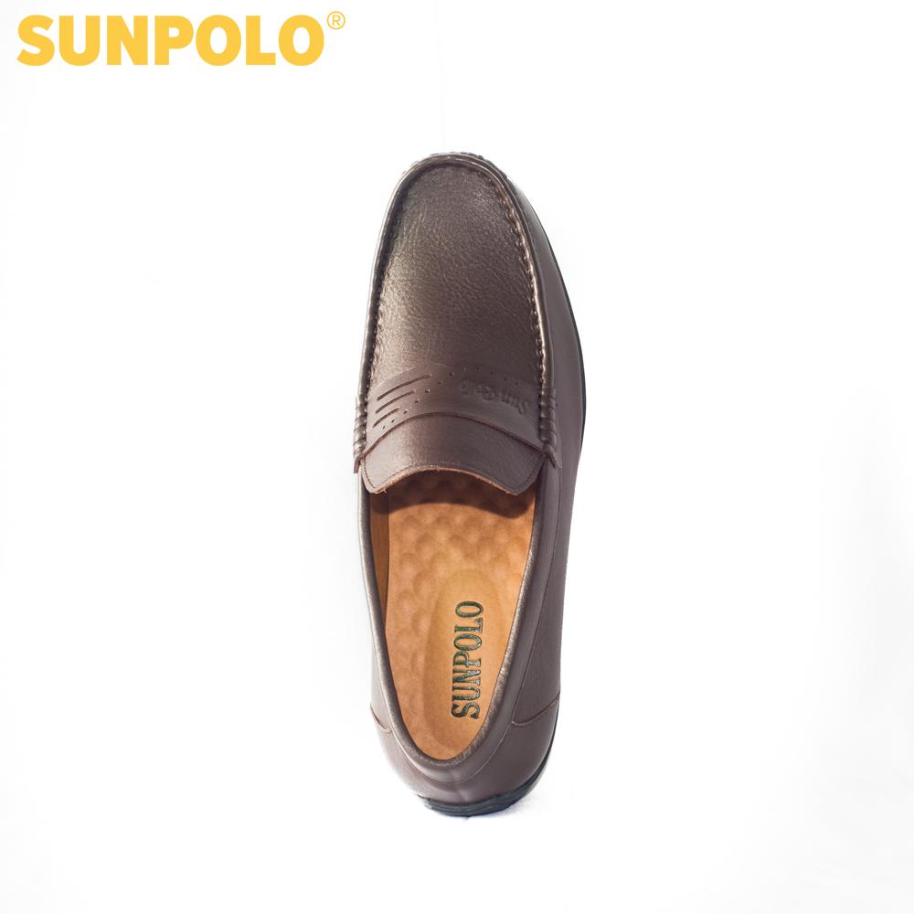 Giày Lười Nam Da Bò SUNPOLO SUMU2511 (Đen, Nâu)