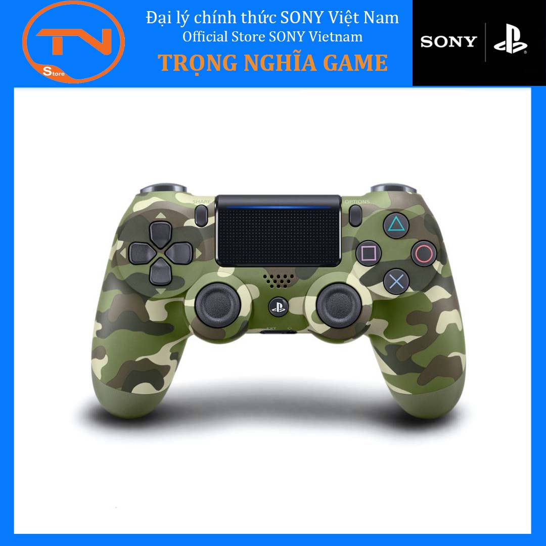 Tay Cầm Playstation PS4 CUH-ZCT2G Màu Xanh Camo - Hàng Phân Phối Chính Thức