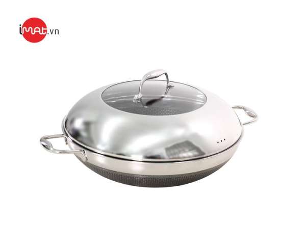 Chảo xào inox Blackcube cỡ đại 34cm