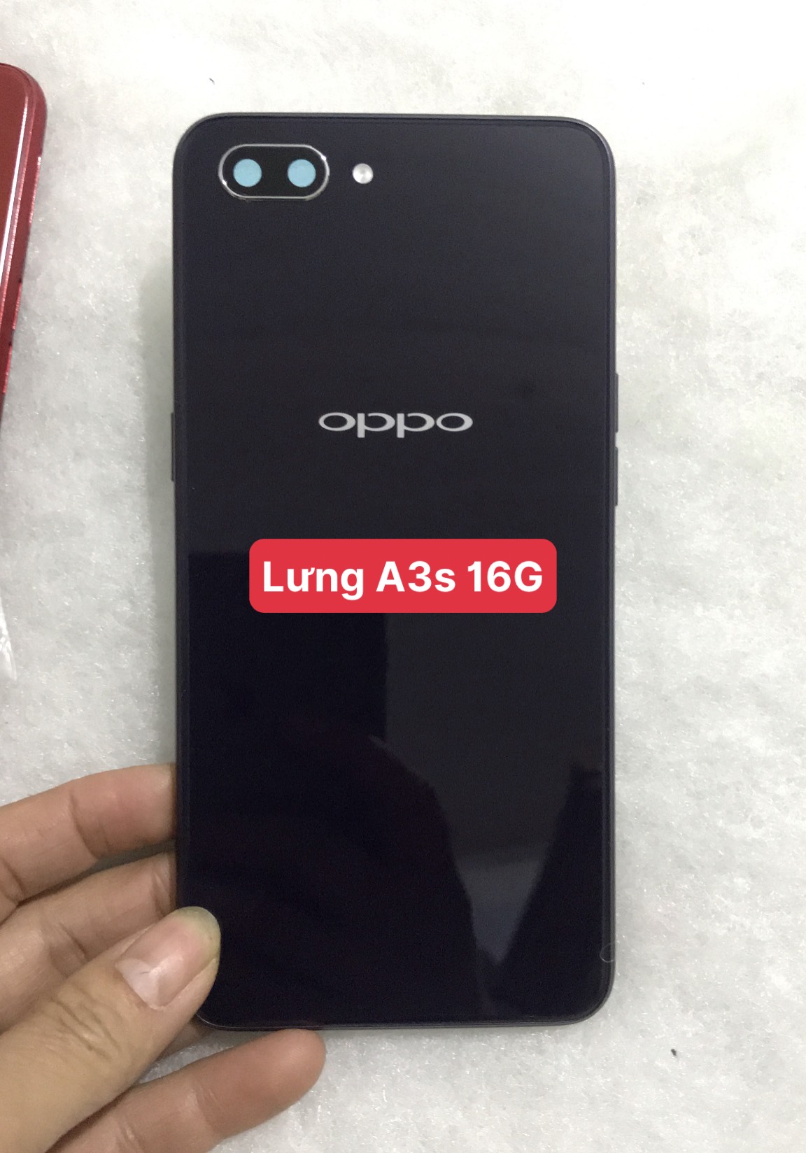 Nắp lưng oppo A3s 16G (bản có lỗ trọc sim phía dưới)