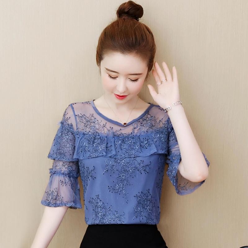 ÁO REN NỮ TAY ĐIỆU - AH406