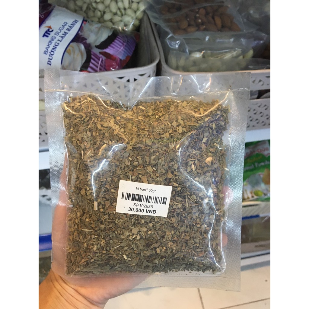 [HCM]Lá Húng Quế Tây Basil Làm Pizza 50Gr