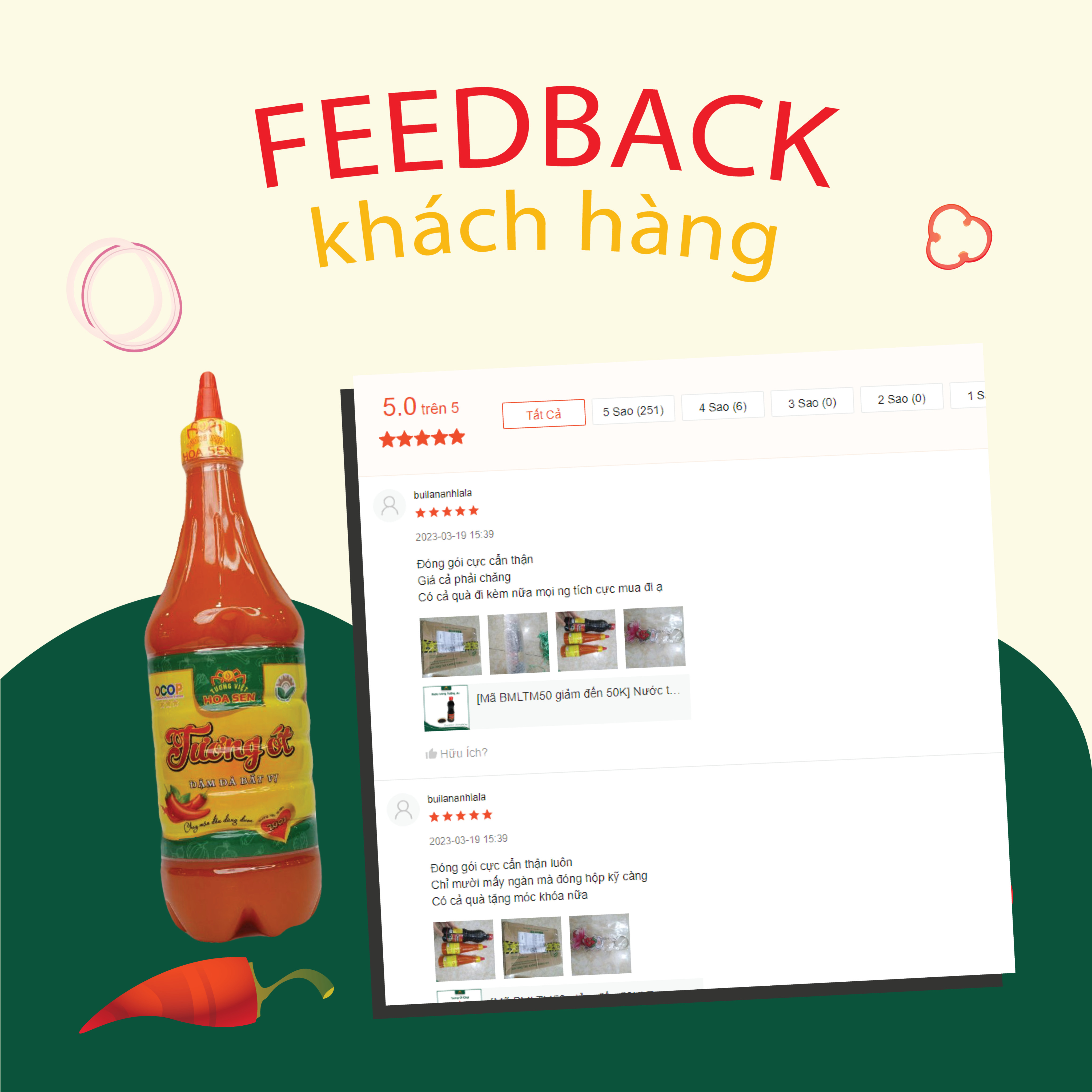 Tương ớt 700gr - Tương Việt Hoa Sen