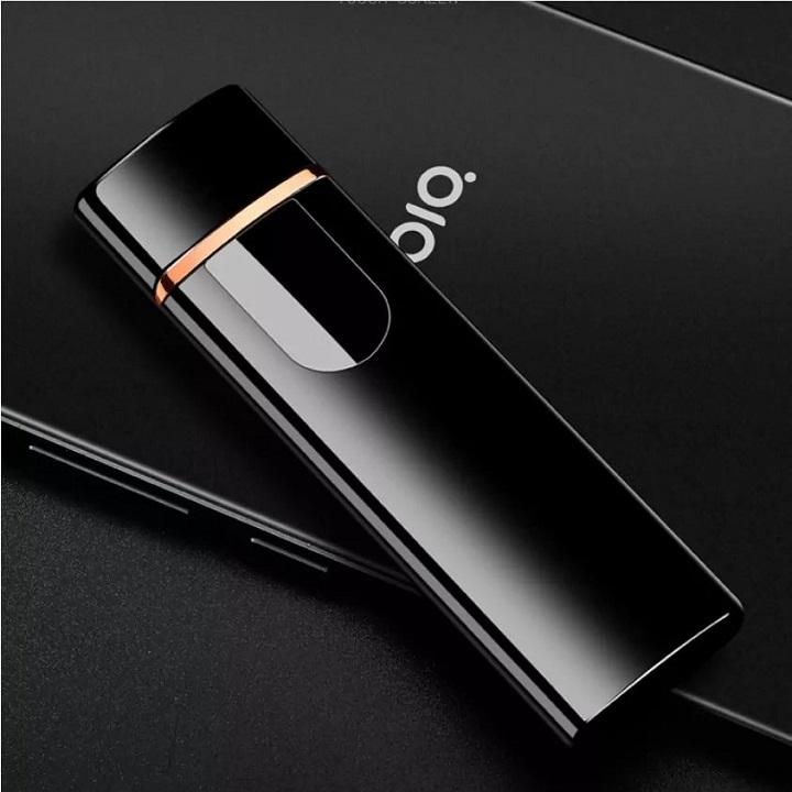 Bật Lủa Sạc Điện Cao Cấp LIGHTER Cảm Ứng Vân Tay Nút Nguồn độc đáo