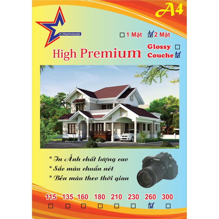 [HCM]GIẤY IN ẢNH COUCHER ( MỜ ) A4 - 50 TỜ/ 1 XẤP