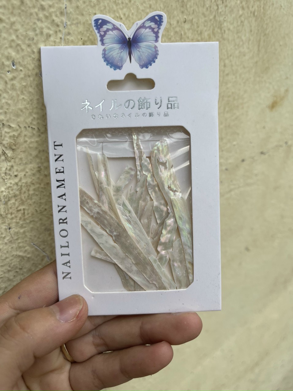 Phụ kiện xà cừ trắng trang trí móng tay nail