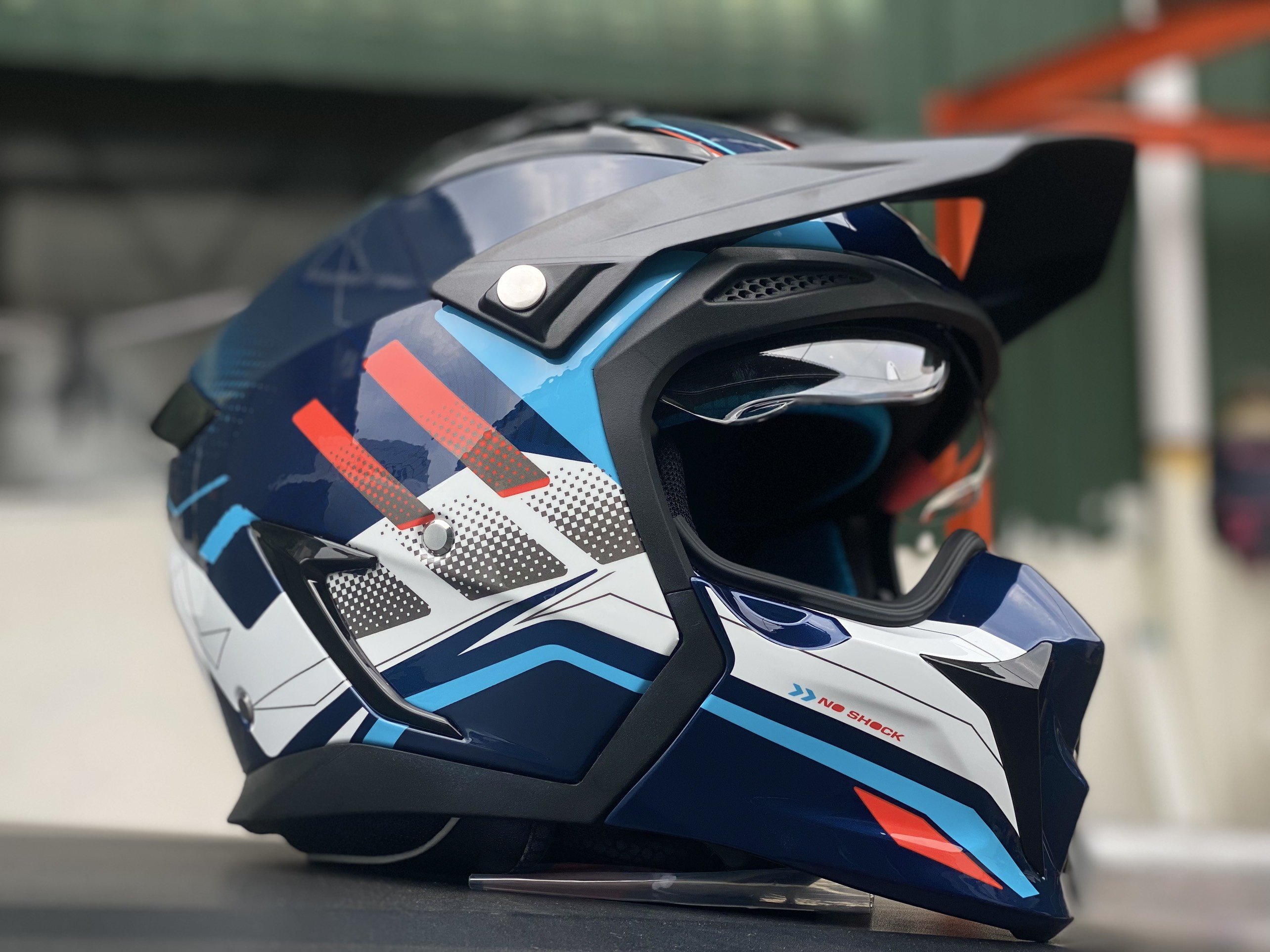 MŨ BẢO HIỂM YOHE 890 NAVI - Gloss Orange Blue