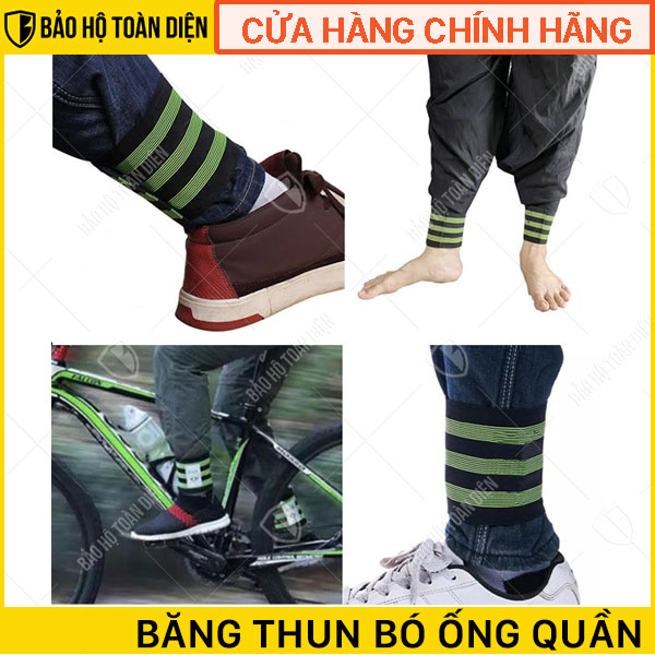 Băng thun bó ống quần _ bảo hộ lao động | Bo chân Hàn Quốc | Cạp bó ống quần phản quang chuyên dùng đi phượt, đi rừng, trekking, công trình