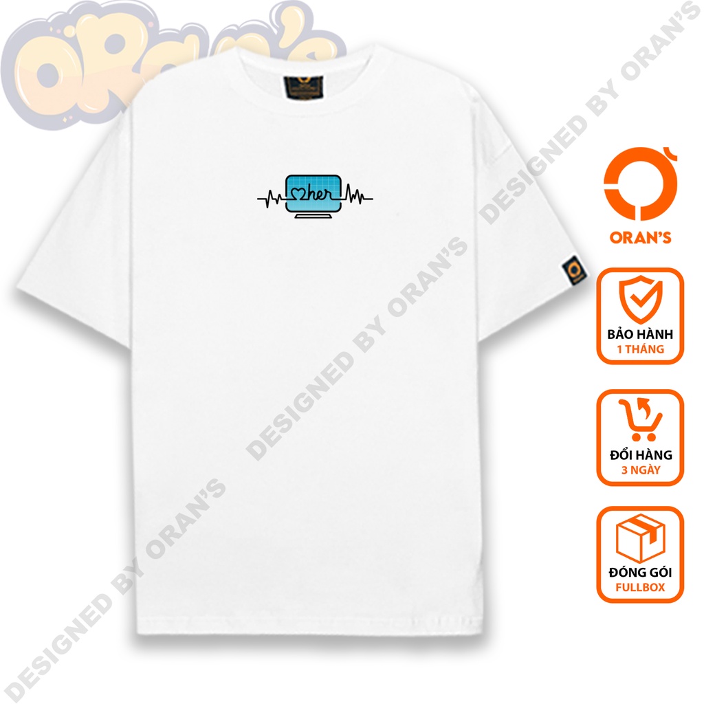 Áo đôi oran's nhịp tim basic chất cotton 4c, fullbox - orans valentine
