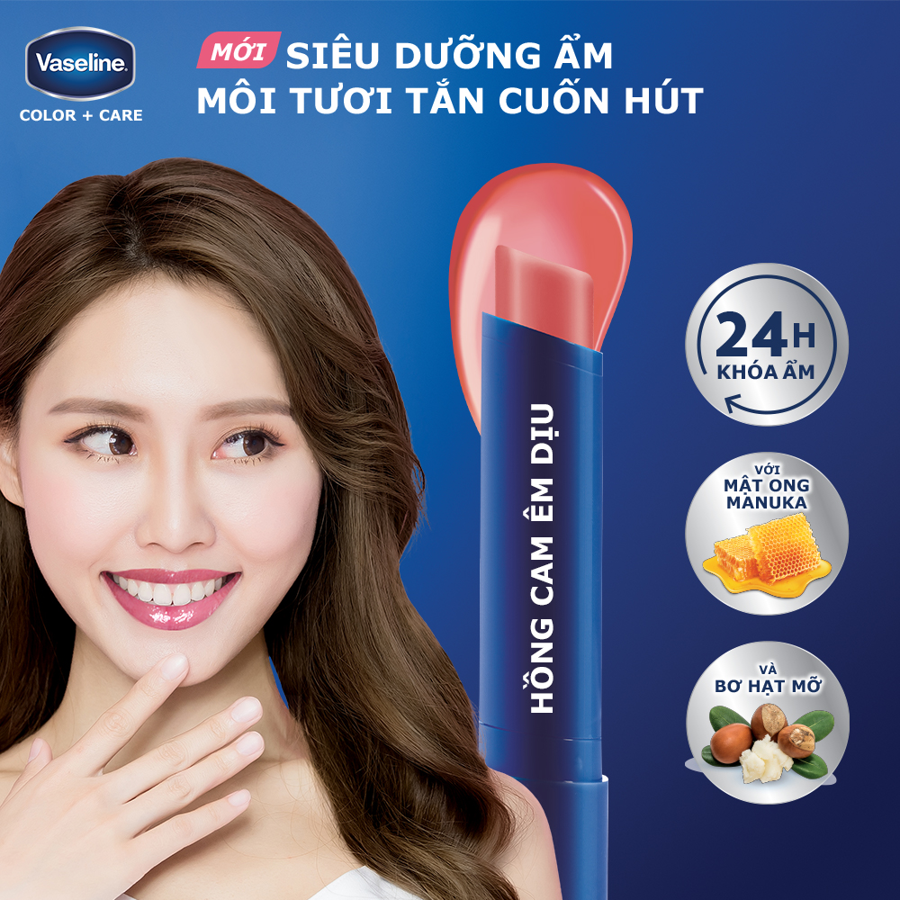 Combo of 2 Vaseline Color+Care Mellow Rose Lip Balms 3g