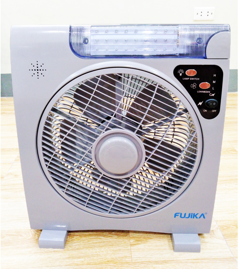 Quạt hộp tích điện lớn sạc AC & DC FUJIKA FJ-QH125 và PANASONIC BẢO HÀNH 12 THÁNG - Quạt sạc tích điện Sử dụng 8 tiếng 1 lần sạc - Quạt tích điện tích hợp đèn chiếu sáng - Quạt mini sạc điện