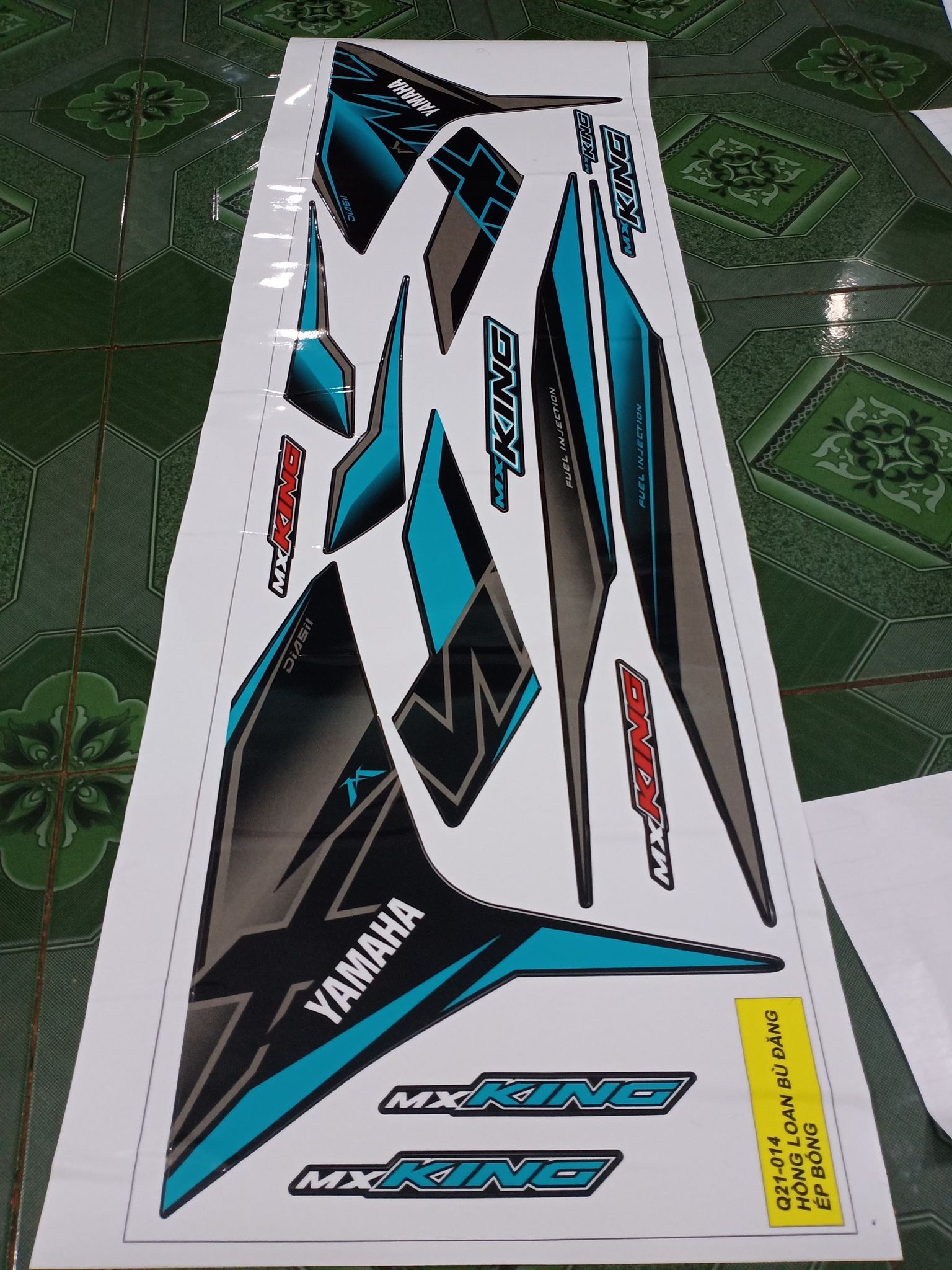 Tem rời Exciter 150  MX xanh đen