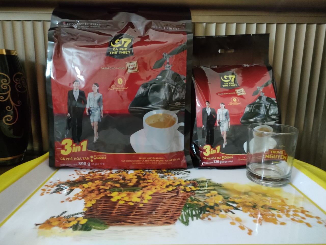 Combo 2 Cafe Sữa Hoà Tan G7 3in1 Bịch 50 Stick 800g + Bịch 20 Stick 320g