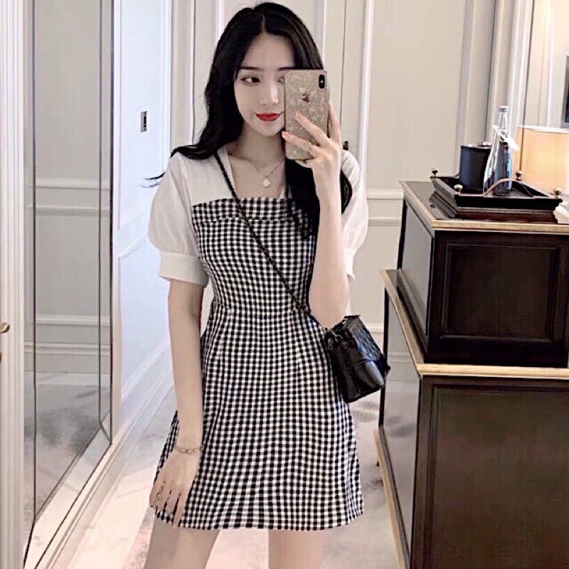 [HCM]ĐẦM SUÔNG CARO NỮ TÔN DÁNG CỰC HOT CHO CÁC CHỊ EM GLD