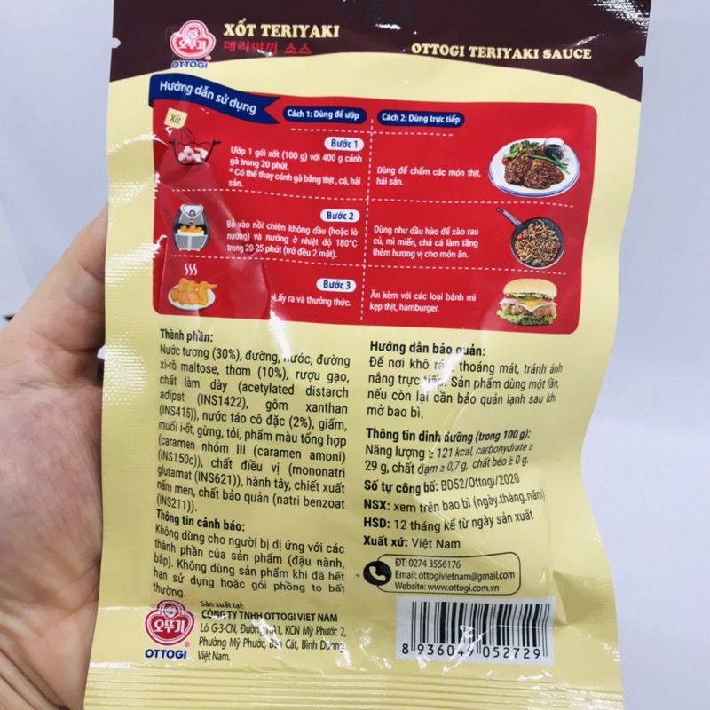 Mới) Xốt teriyaki gói 100g