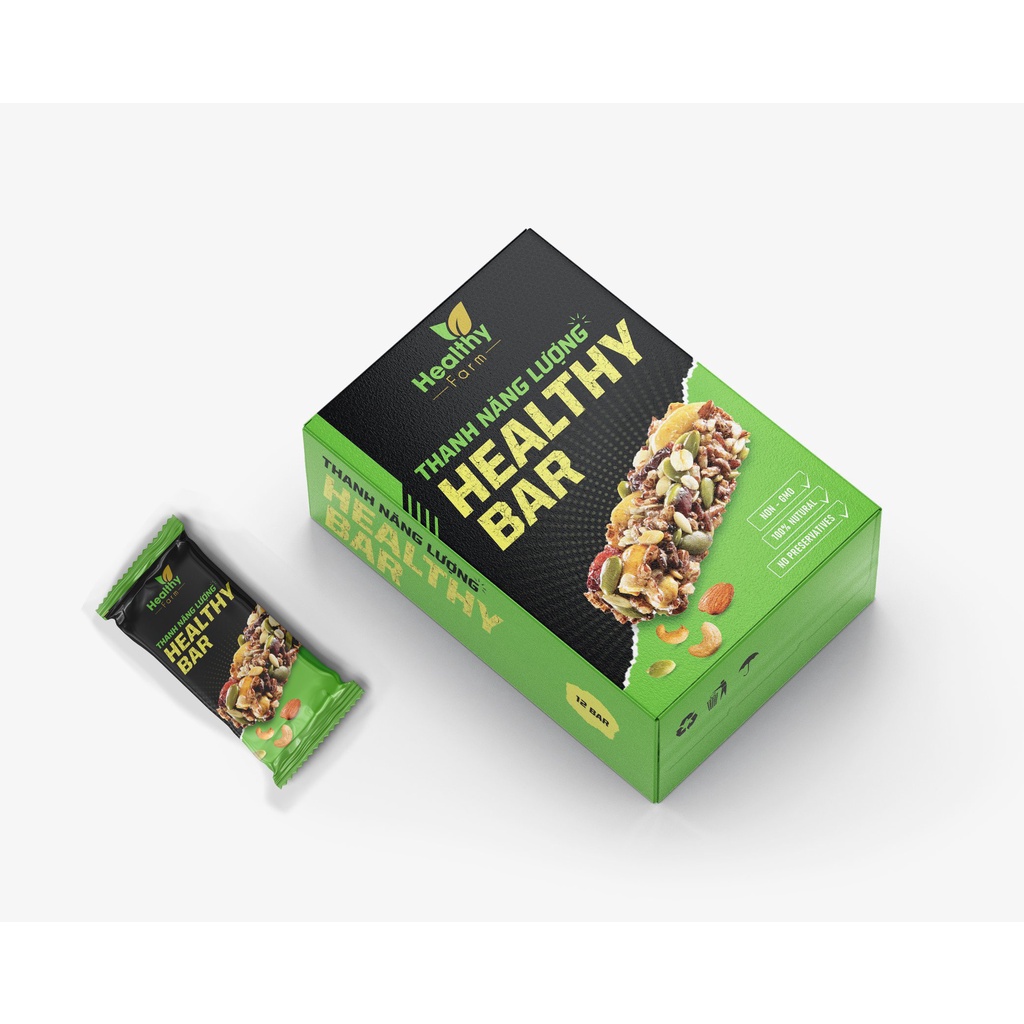[BEST SELLER] Thanh Năng Lượng Healthy Bar - Vị Chà Bông - 12bar