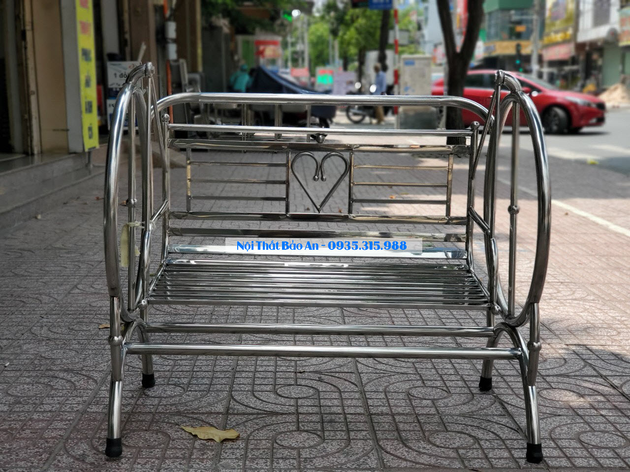 [HCM]Xích đu mini inox KIỂU TRÁI TIM