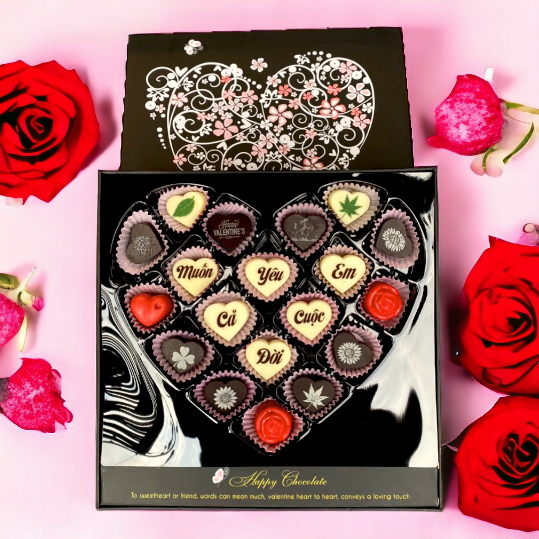 (TẶNG TÚI XÁCH SANG TRỌNG) Socola valentine cao cấp