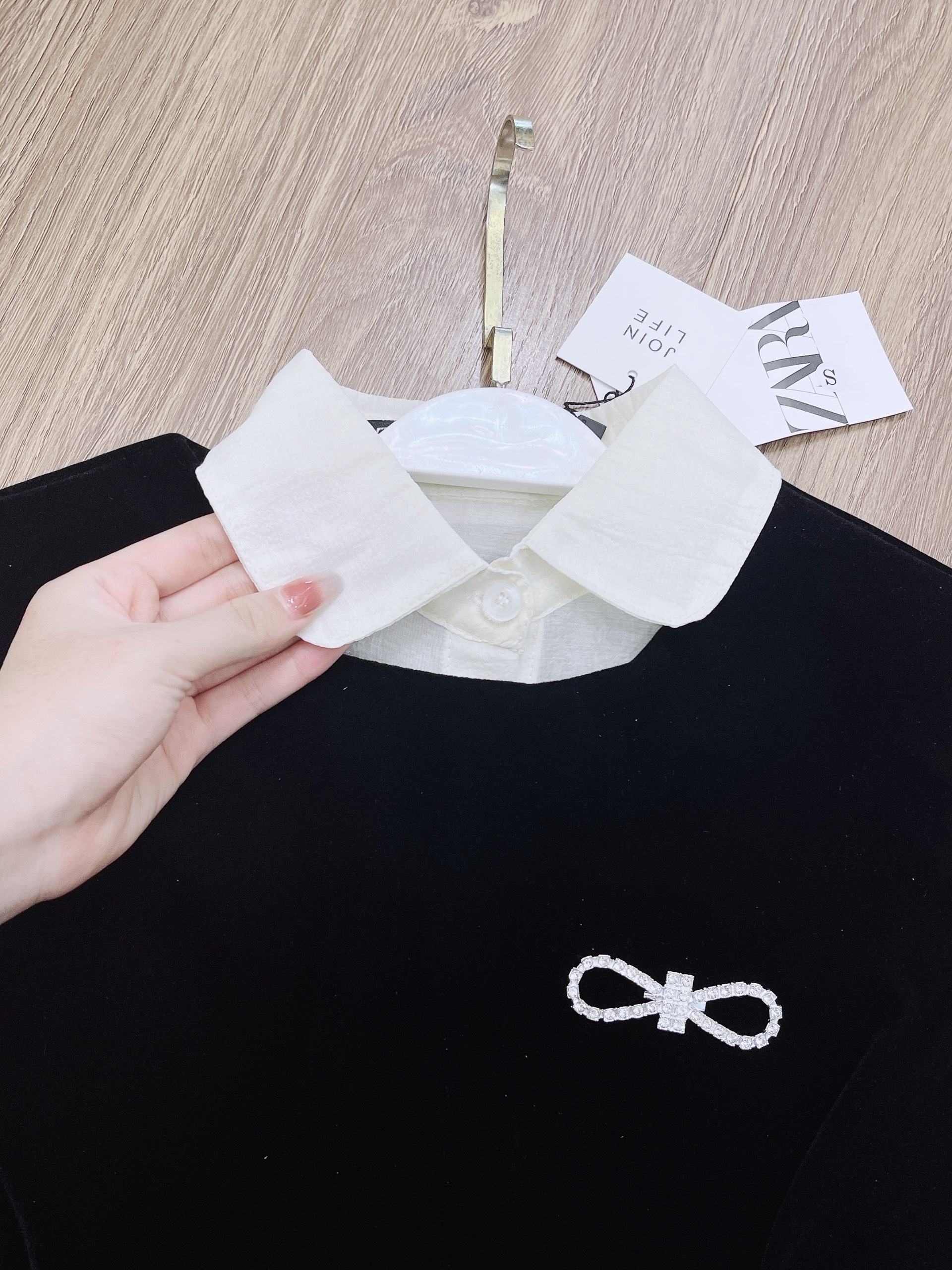 Set nhung 3 chi tiết đen cho nữ SETN480