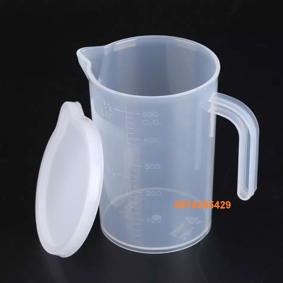 Ca Đong Nhựa Có Chia Vạch 1000ml có nắp