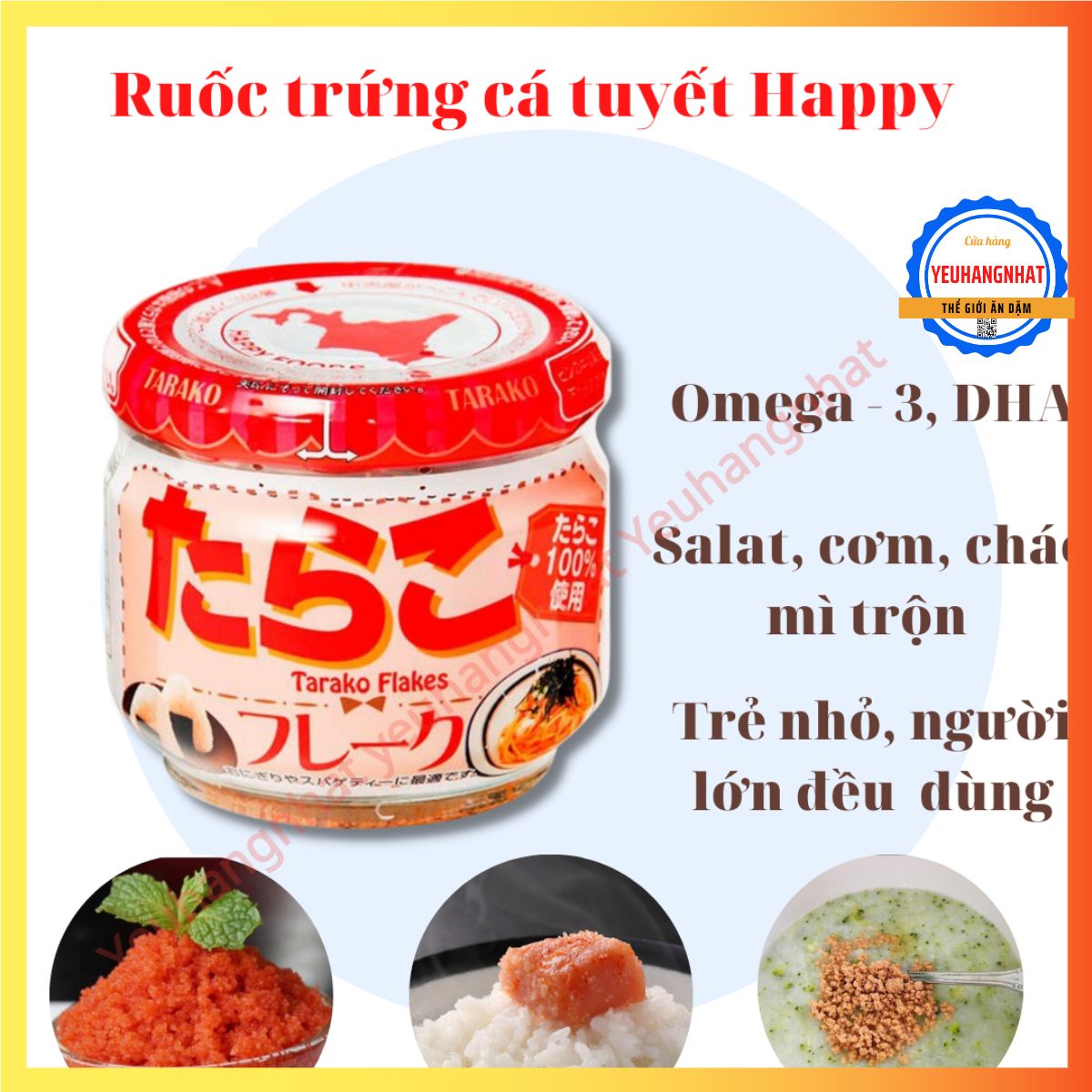 Happy foods- trứng cá tuyết 50g happy foods nhật bản
