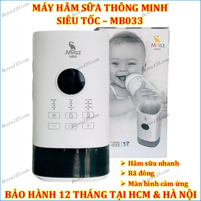 Máy hâm sữa thông minh siêu tốc có chức năng rã đông moaz bébé mb - 033 beyeu123