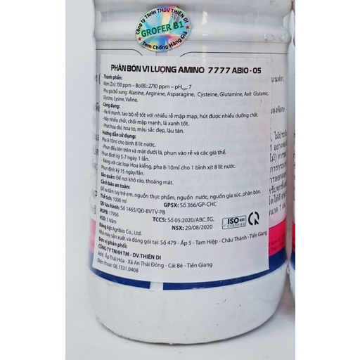 Vitamin B1 Thái Grofer Super Root B1 chai 500ml