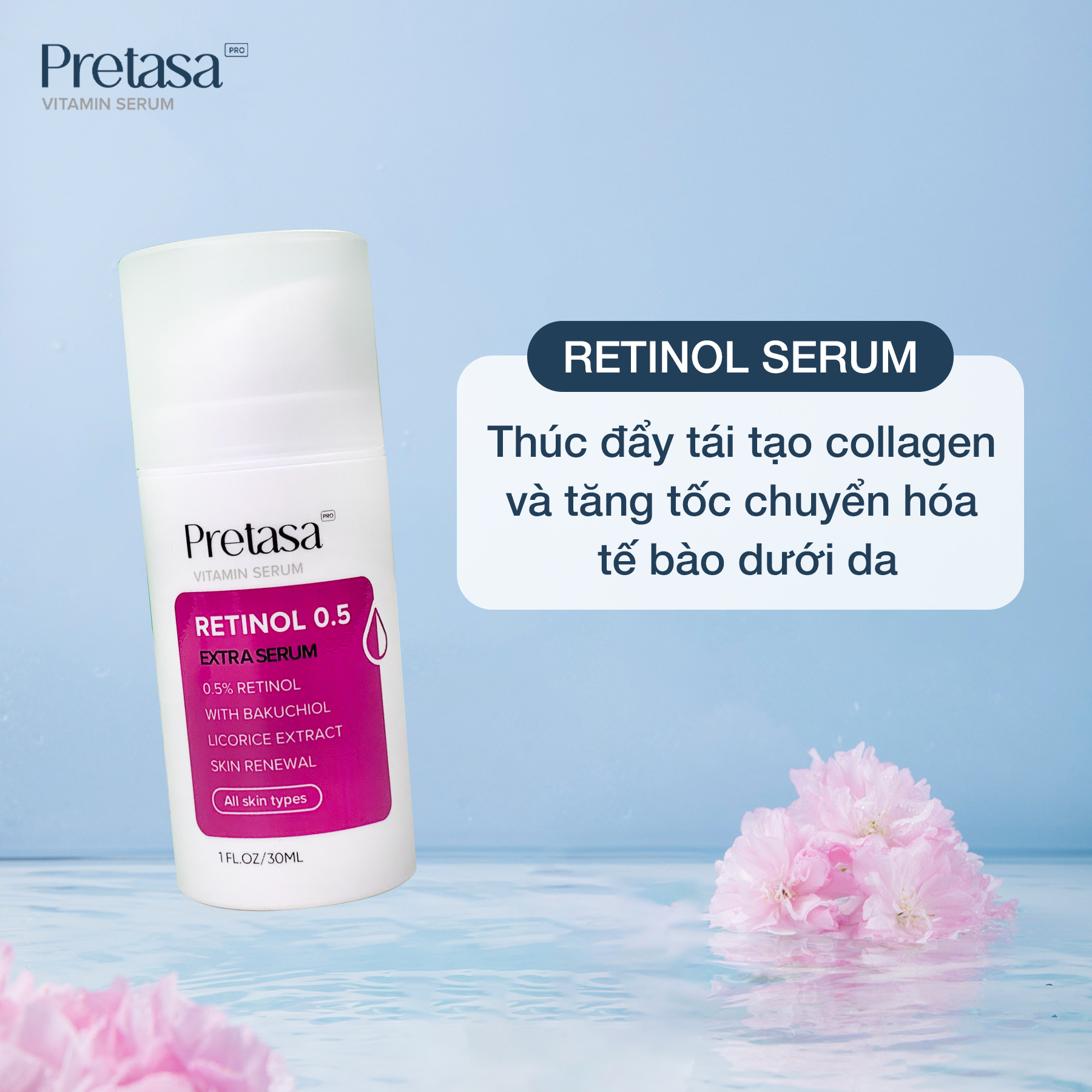 Retinol Pretasa 0.5% Serum 30ml [Chính Hãng]