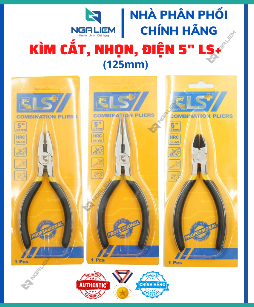 Kìm Cắt, Điện, Nhọn Mini 5″ LS+