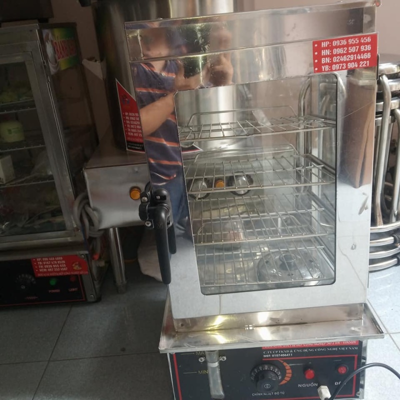 Giá bán Tủ Giữ Nóng Bày Bán Bánh Bao 4 Tầng Dùng Điện VinSun 9