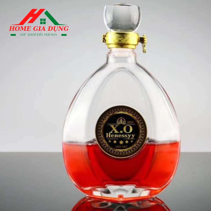 Vỏ chai thủy tinh đựng lục giác 500ml cao cấp