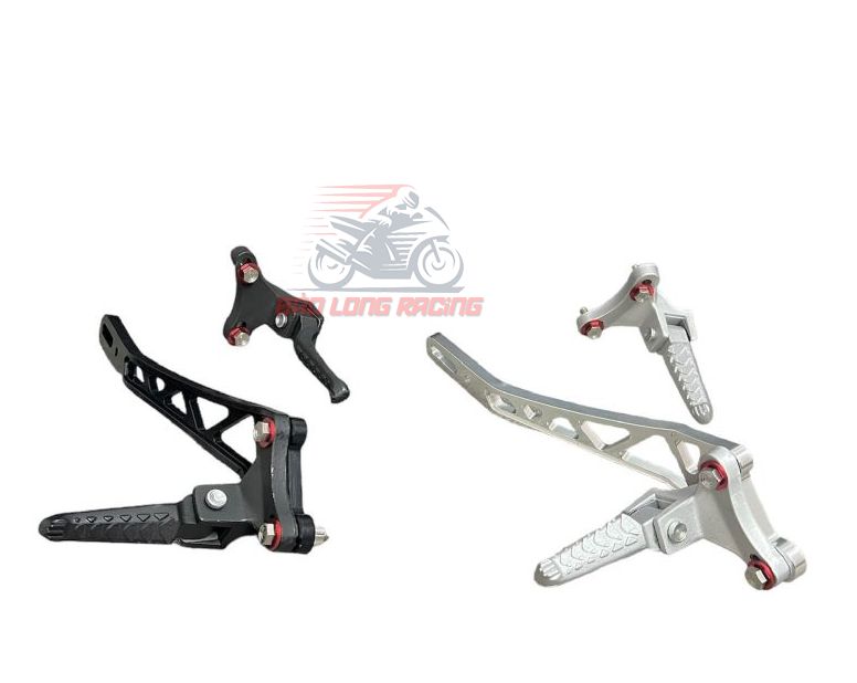 Gác chân malay V2 + bát cheo pô cnc lắp đặc ex150 135 và ex155 có tặng kèm ốc Takegawa