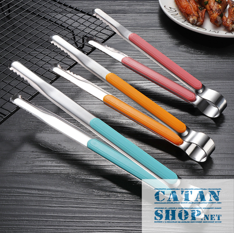 [HCM]Combo 3 kẹp nướng BBQ có khóa gài. Tay cầm ABS chống nóng kẹp nướng thịt gắp bánh siêu tiện dụng GD144-KepBBQGai-3