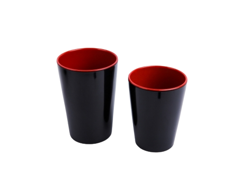 Ly Nhựa Melamine 2 Lớp Đỏ Đen Cao Cấp
