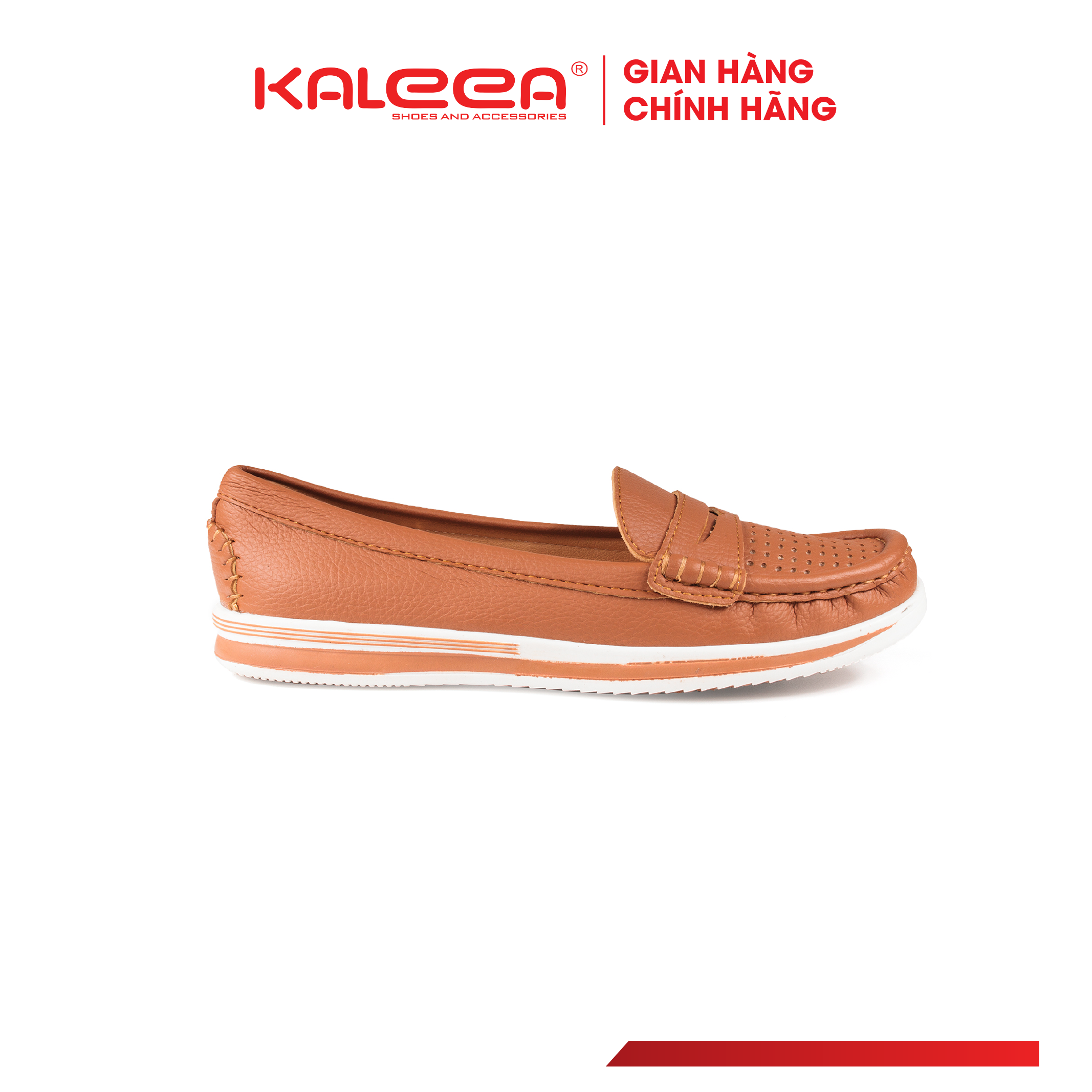 Giày bệt moca da bò nguyên tấm K498 siêu êm thoáng khí - Kaleea