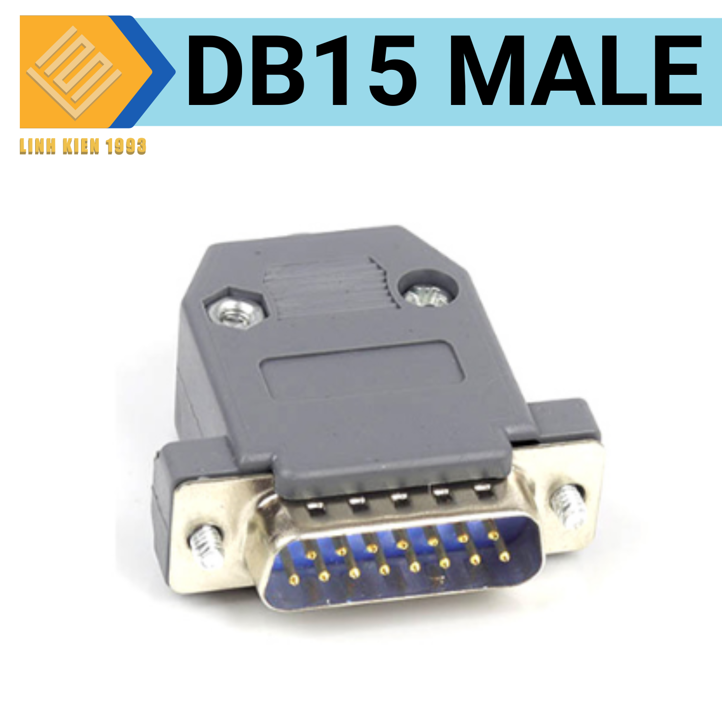 Đầu db15 cái có vỏ 2 hàng chân