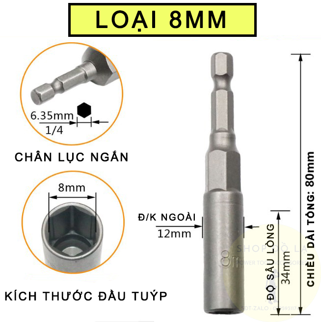 [Bán Lẻ]Đầu Chụp Bulong Chân Lục Giác