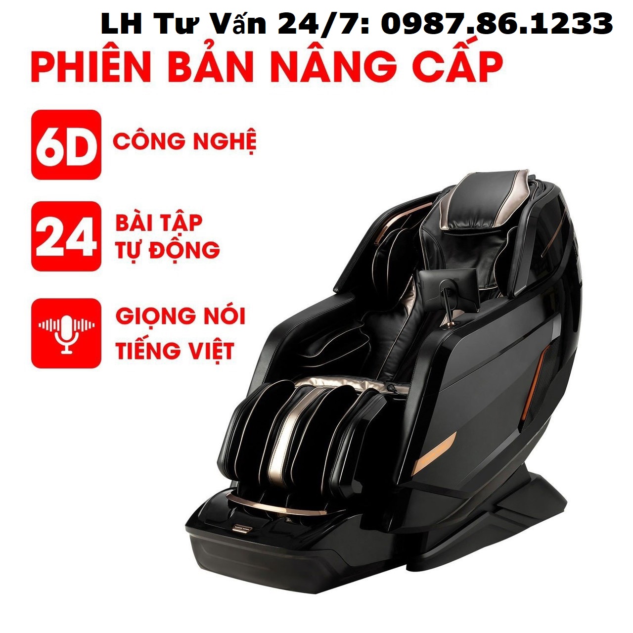 [SALE 70% - CHÍNH HÃNG - FREESHIP - QUÀ TẶNG] [Công nghệ 6D, đo nhịp tim huyết áp] Ghế Massage toàn thân Nhật Bản OKINAWA S919