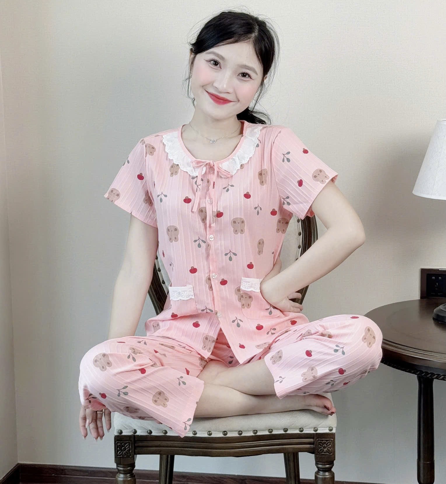 Đồ bộ mặc nhà hoạ tiết dễ thương