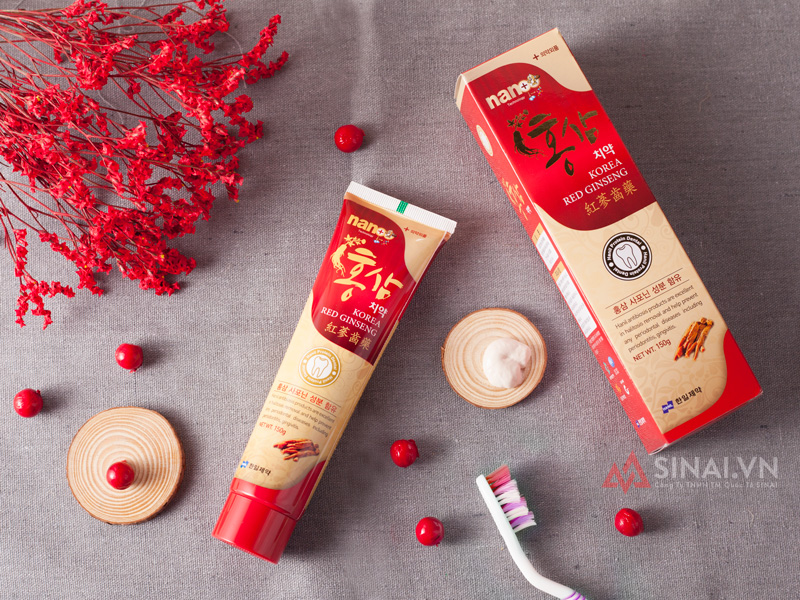 COMBO 2 HỘP KEM ĐÁNH RĂNG HỒNG SÂM (HỘP 150G)
