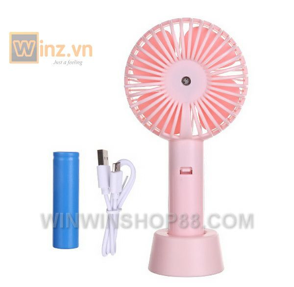 QUẠT MINI 4 CÁNH SS-2 DÙNG PIN SẠC- CÓ ĐẾ